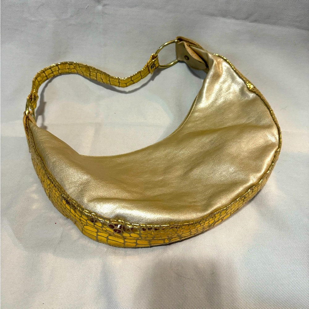 Apt. 9 Gold vegan snake skin purse